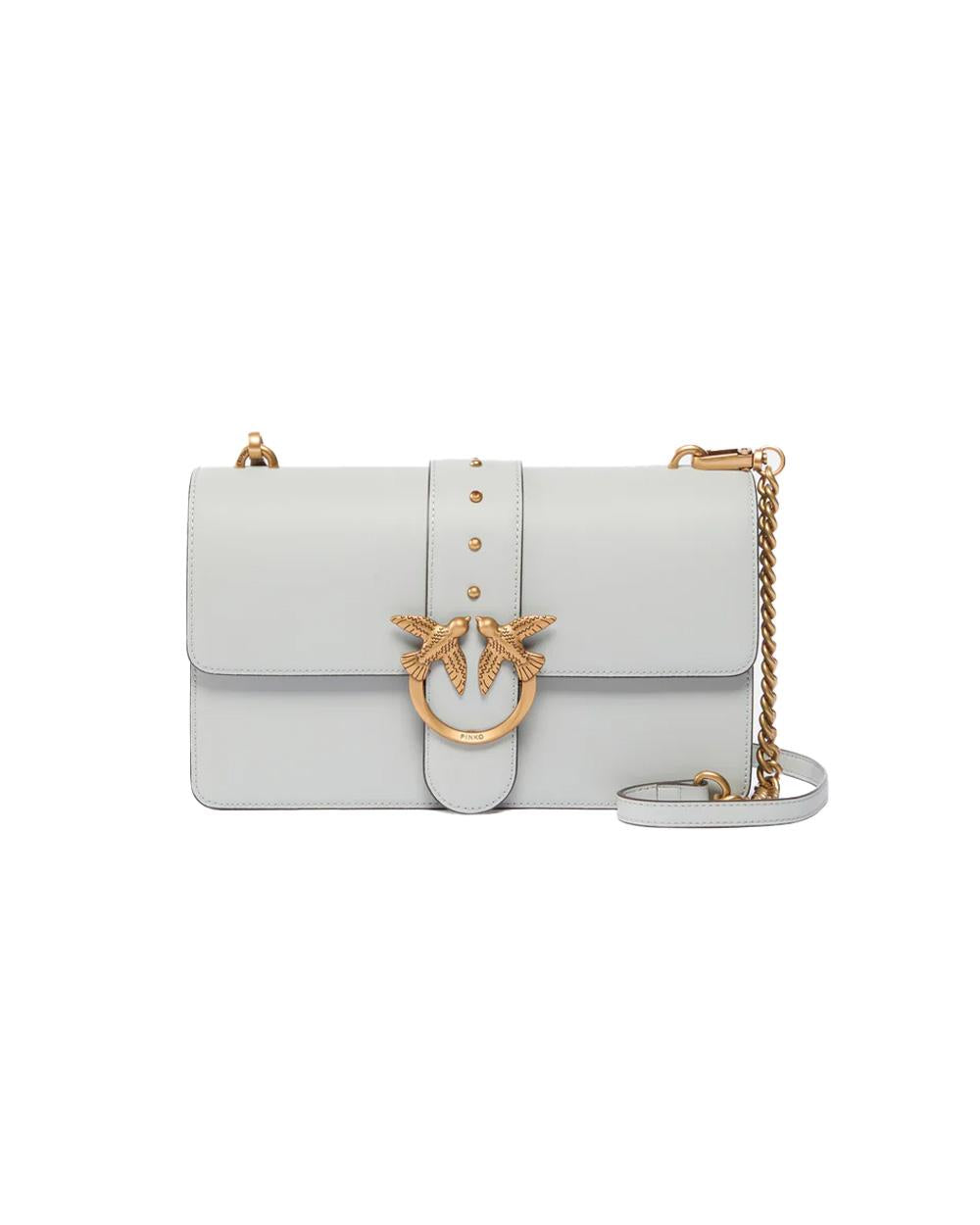 PINKO Borsa PINKO donna LOVE ONE ST CL 105857A0F1 Grigio pelle mano seta tracolla regolabile 105857A0F1 K32Q 