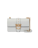 Borsa PINKO donna LOVE ONE ST CL 105857A0F1 Grigio pelle mano seta tracolla regolabile