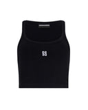 Women's DSQUARED2 Top S75NL0053D20102 Black embroidered logo cotton round neck