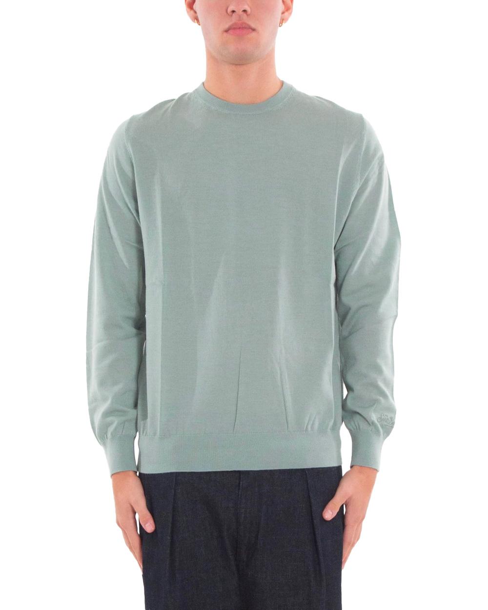 MC2 SAINT BARTH Maglione MC2 SAINT BARTH uomo REGENT MERINO REGE013TEX000100268I Verde lana girocollo REGE013 TEX0001 00268I 53 