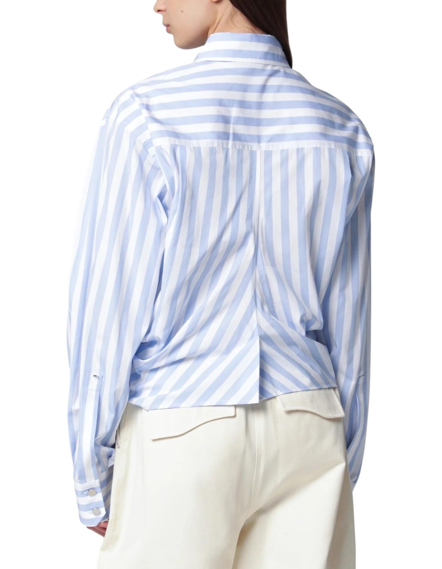 SPORTMAX Camicia Sportmax donna 2612111012600 003 Fatti in popeline rigato Azzurro<BR/> 2612111012600 003 