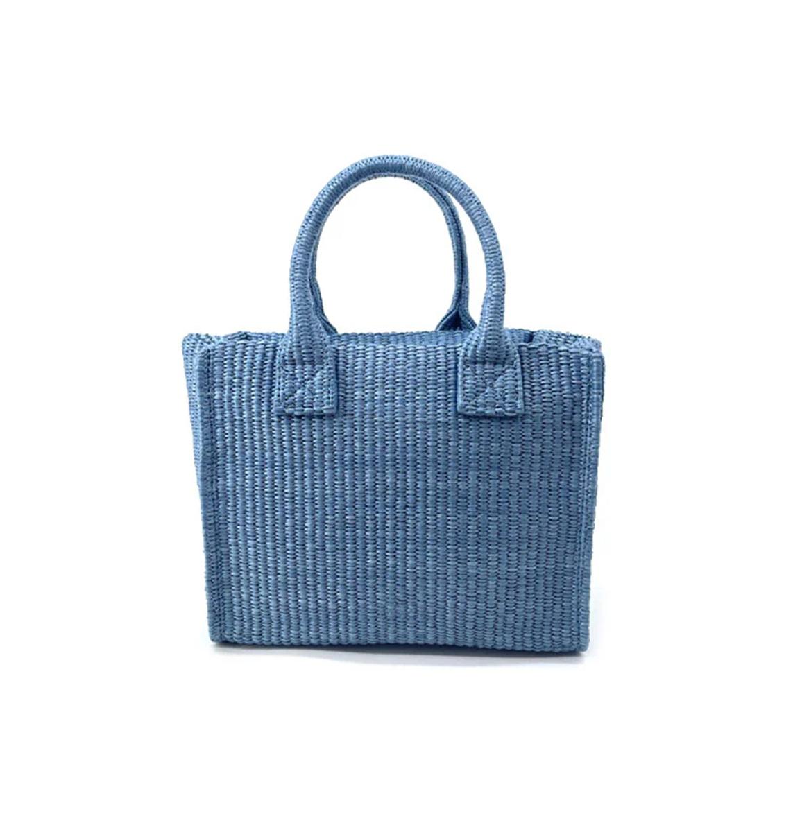PINKO Borsa Pinko donna 106832A369Y E5Y Beach Shopper Mini Rafia Blu<BR/> 106832A369Y E5Y 