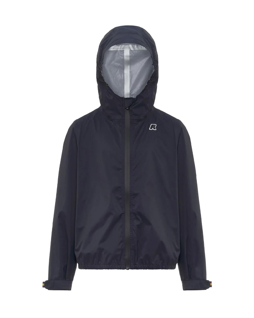K-WAY Giubbino K-WAY bambino K41345WR P. CHARMAIN TRAVEL Blu impermeabile idrorepellente antivento cappuccio K41345WR K89 