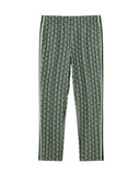 Pantalone LACOSTE uomo XH1440 Verde monogramma poliestere taglio dritto coccodrillo