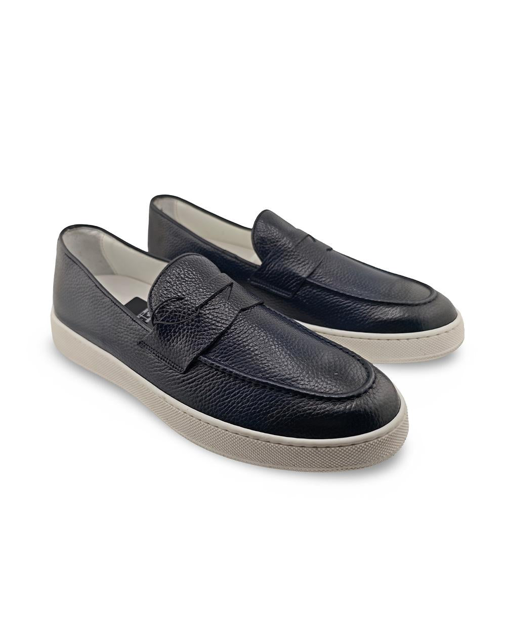 DANIELE ALESSANDRINI Scarpe DANIELE ALESSANDRINI uomo DUEF004 Blu pelle martellata mascherina cucitura rilievo suola gomma DUEF004 7001 