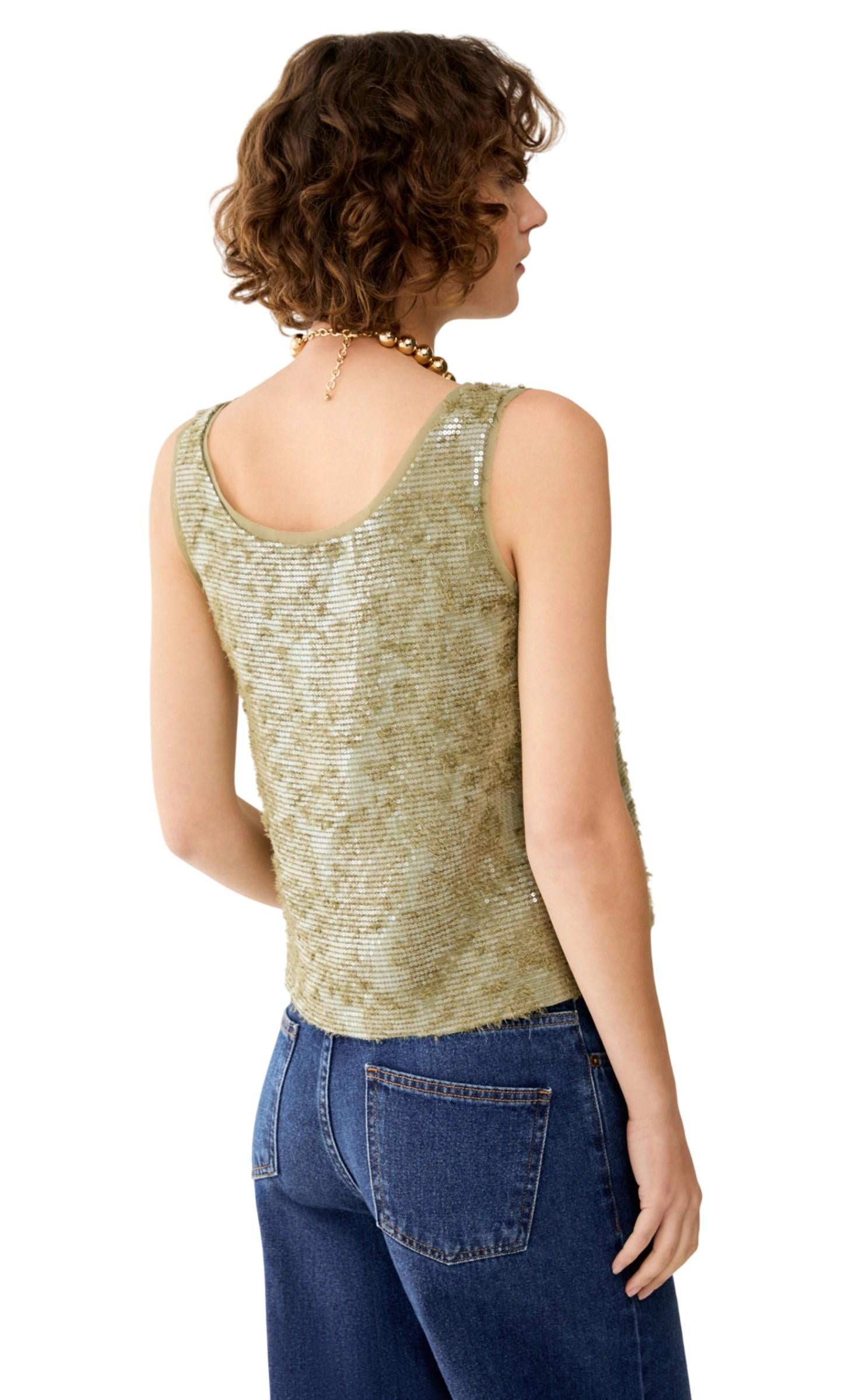 PENNYBLACK Top Pennyblack donna 2611161142200 002 Fibbia con paillettes Verde<BR/> 2611161142200 002 