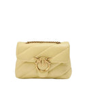 PINKO women's bag MINI LOVE BAG PUFF 100039A0F2 Yellow nappa leather gold quilting shoulder strap