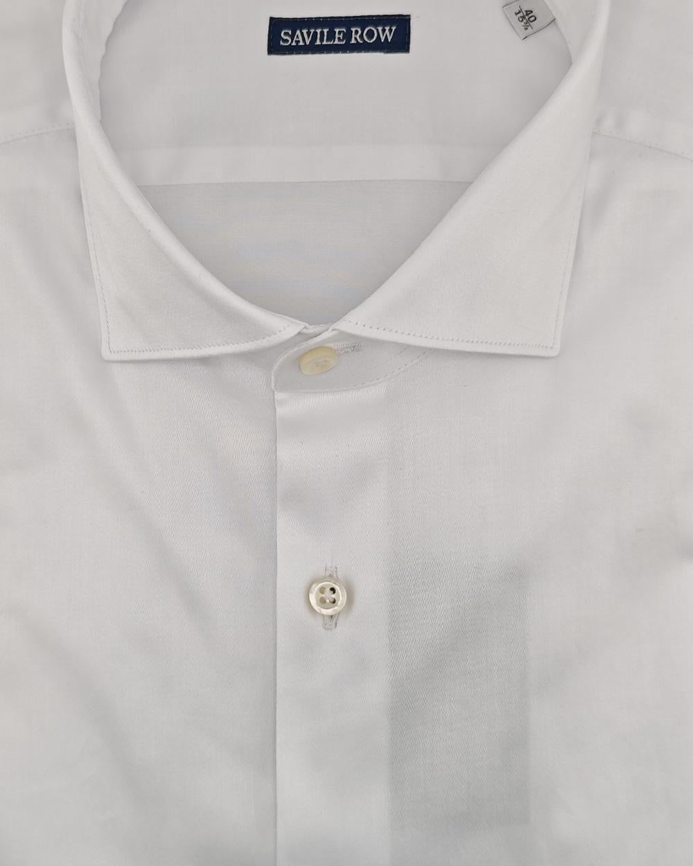 SAVILE ROW Camicia SAVILE ROW uomo R214G8600763 Bianca collo semifrancese bottoni chiari cannoncino frontale liscio<BR/> R214G8600763 001 