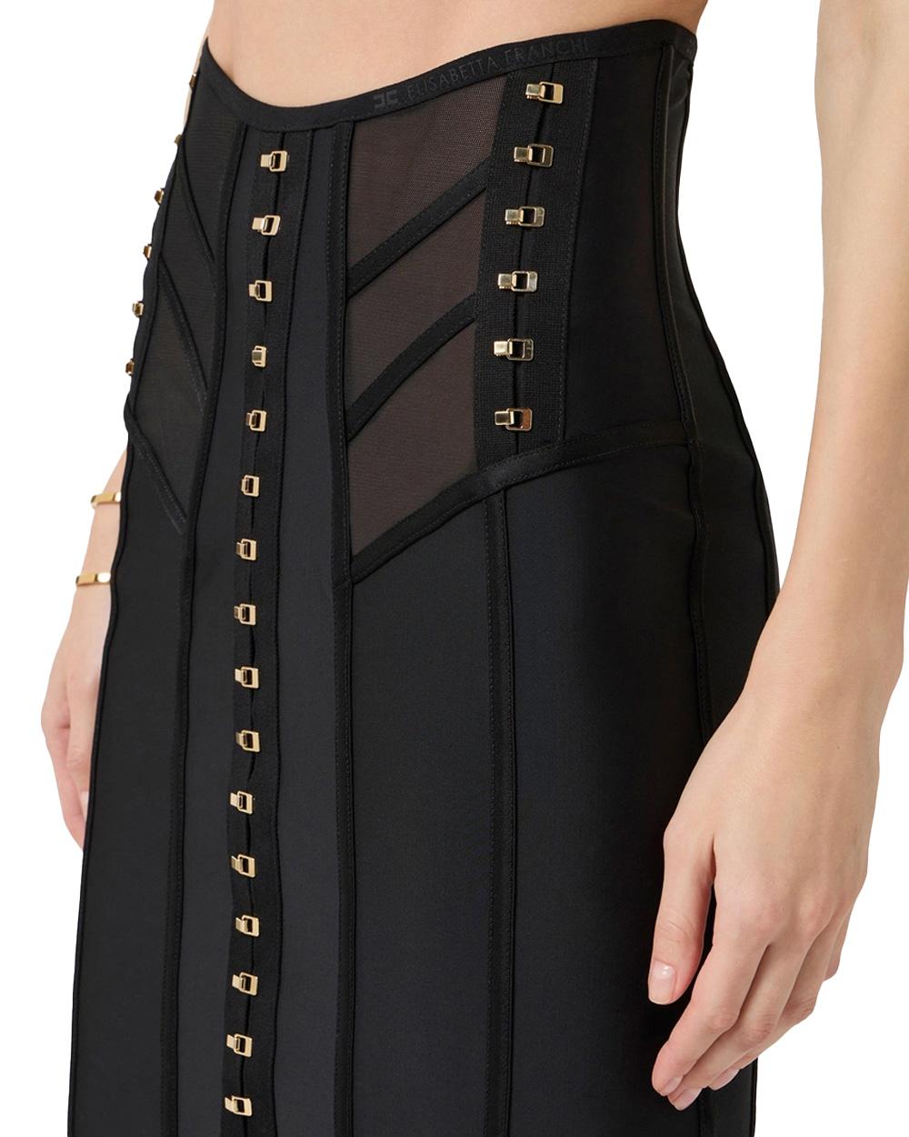 ELISABETTA FRANCHI Gonna ELISABETTA FRANCHI donna GO17962E2 Nera bustier bielastico tulle ganci aderente GO17962E2 110 