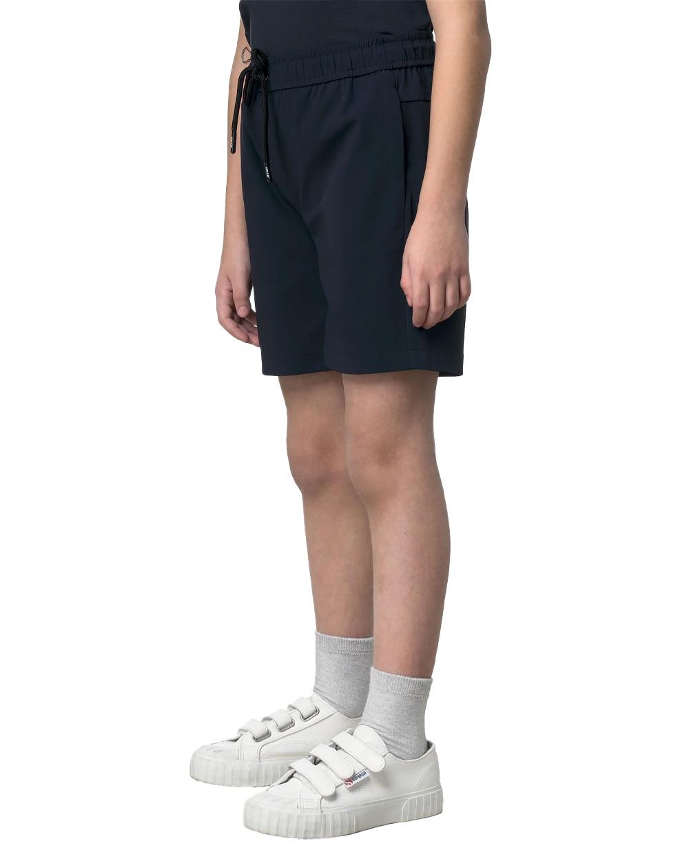 K-WAY Bermuda K-WAY bambino K7152BWR P. NESILIER TRAVEL Blu regolabile coulisse tasche logo K7152BWR K89 