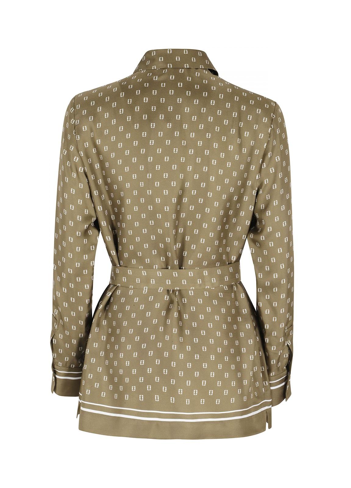 STUDIO Camicia Studio donna 2616191011600 003 Tenuta in seta stampata Verde Kaki<BR/> 2616191011600 003 
