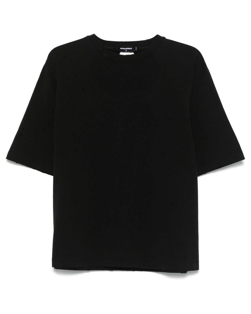 DSQUARED2 T-shirt Dsquared2 uomo S74GD1408S24583 nera logo posteriore cotone<BR/><BR/> S74GD1408S24589 900 