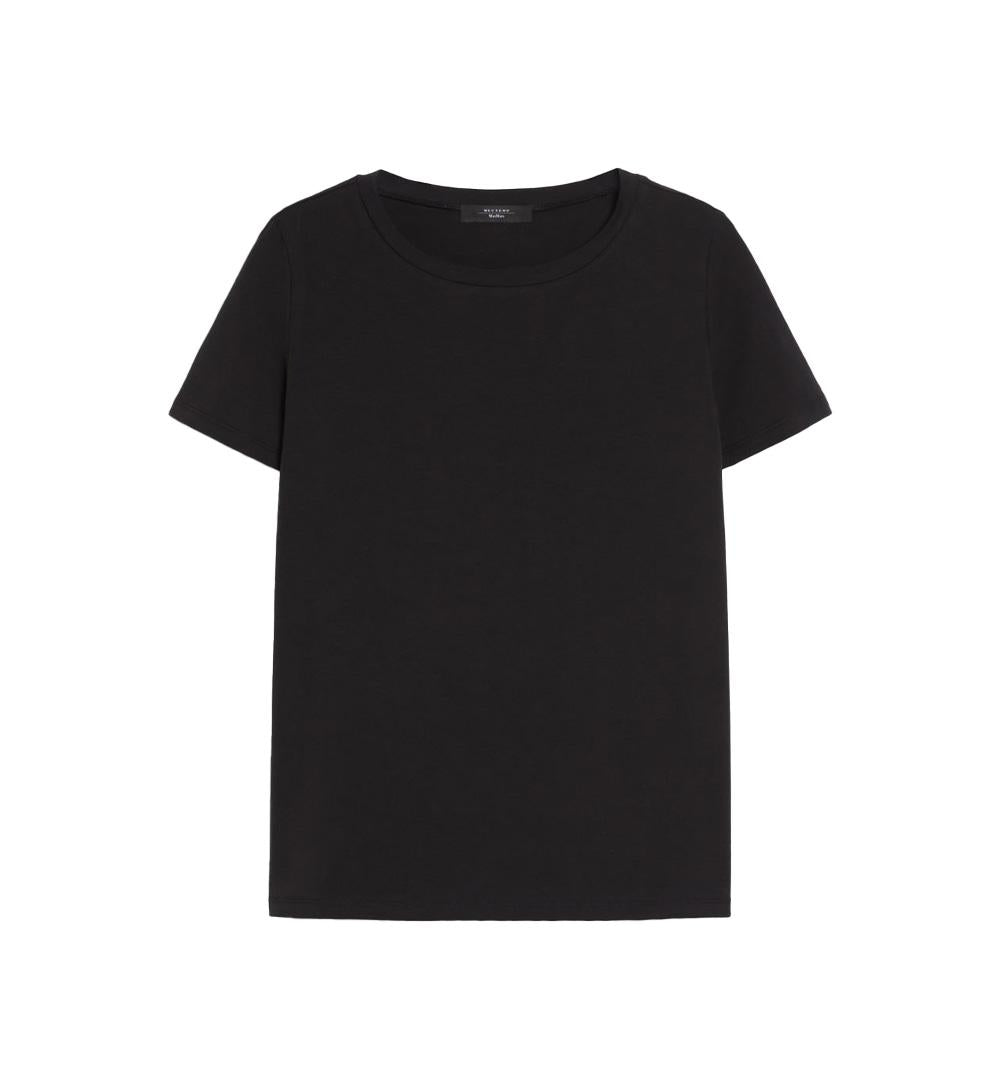 WEEKEND T-shirt Weekend donna Multib 2515371011600 Nera manica corta cotone elastan girocollo logo 2515371011600 003 