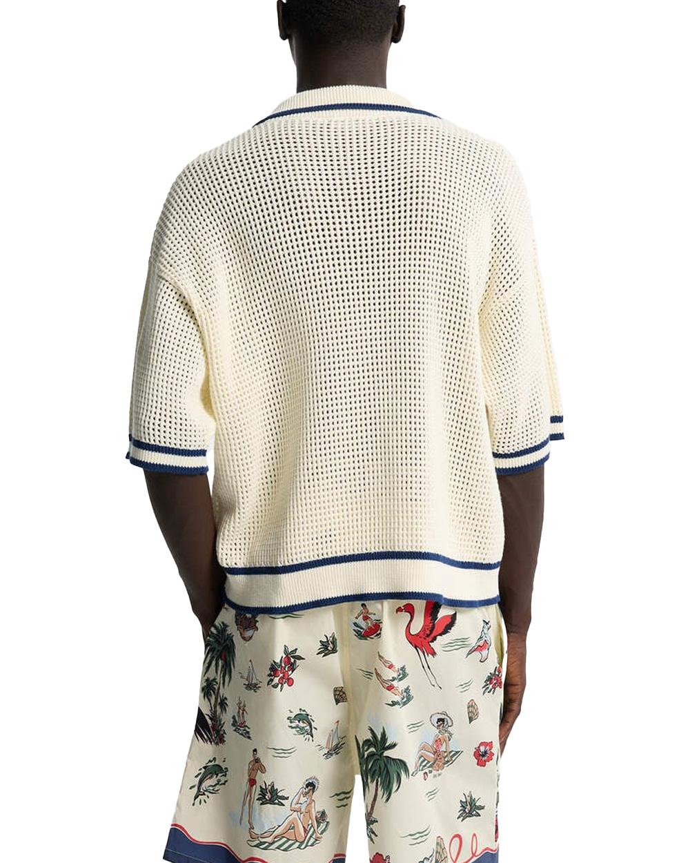 DSQUARED2 Maglia DSQUARED2 uomo S74HA1598D13194 Panna cotone colletto polo logo ricamato<BR/> S74HA1598D13194 102 