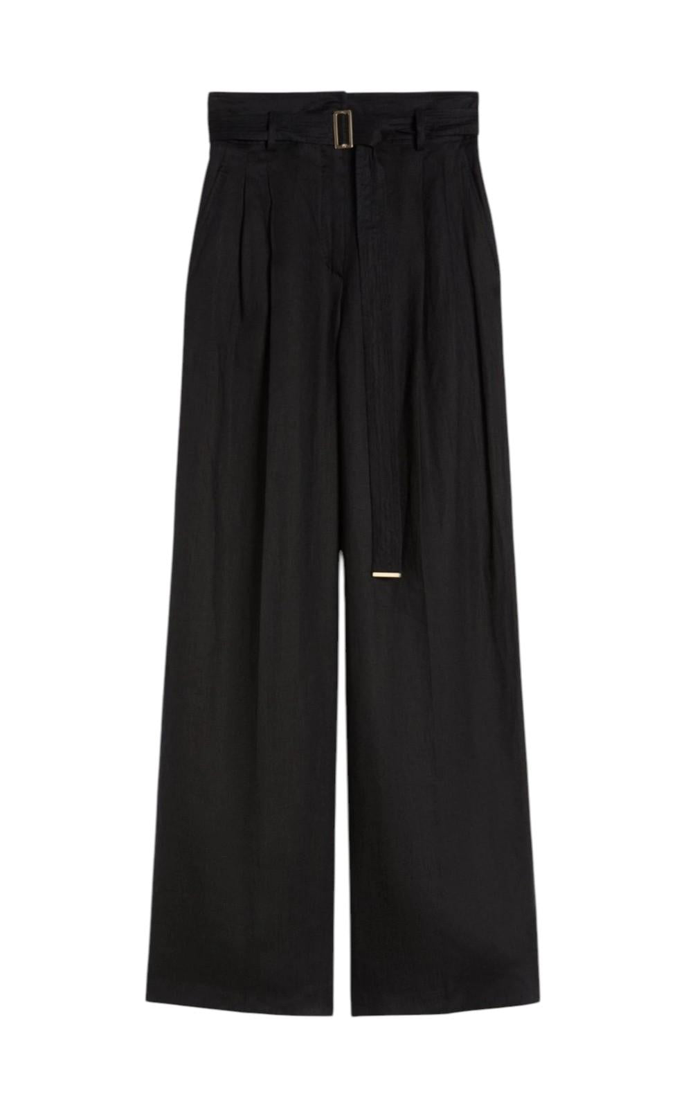 STUDIO Pantalone Studio donna 2616131092600 035 Materia in tela di lino Nero<BR/> 2616131092600 035 