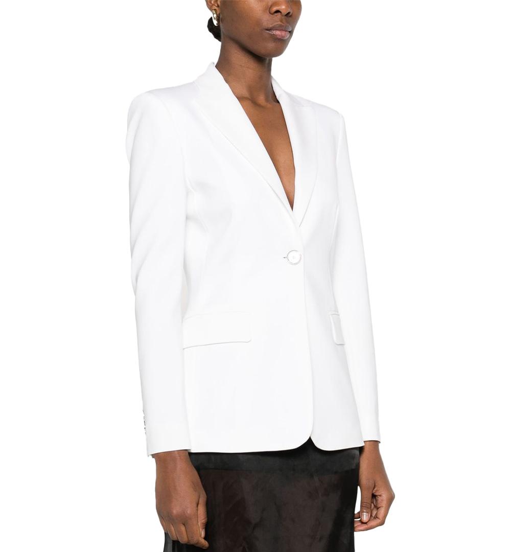 PINKO Blazer Pinko donna Signum 104903 A1L3 Bianco giacca monopetto collo rever scuba viscosa bottone 104903 A1L3 Z05 