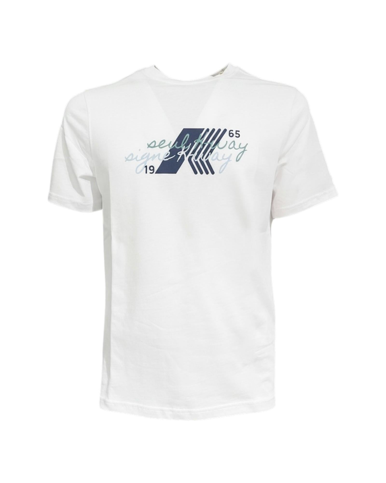 K-WAY T-shirt K-WAY uomo K71353W 001 Odom Seul in cotone Bianco K71353W 001 