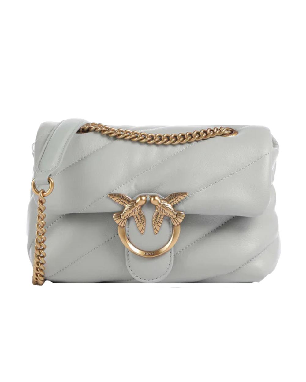 PINKO Borsa PINKO donna MINI LOVE BAG PUFF 100039A0F2 Grigia nappa pelle oro trapuntatura tracolla 100039A0F2 K32Q 