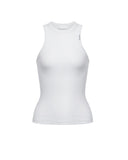 DONDUP women's top DS071JS0314D White crew neck slim racerback