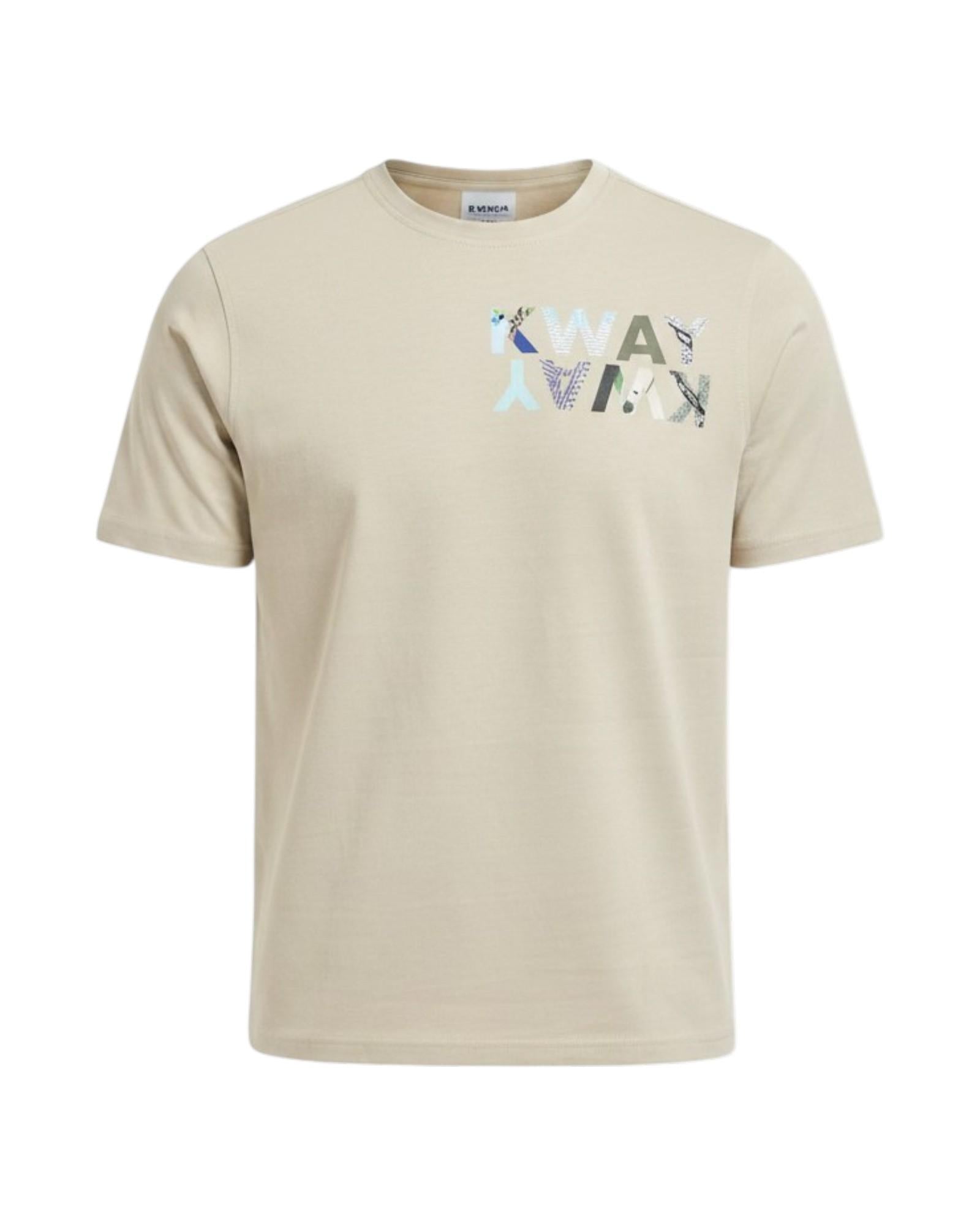 K-WAY T-shirt K-WAY uomo K71354W 634 Beige K71354W 634 