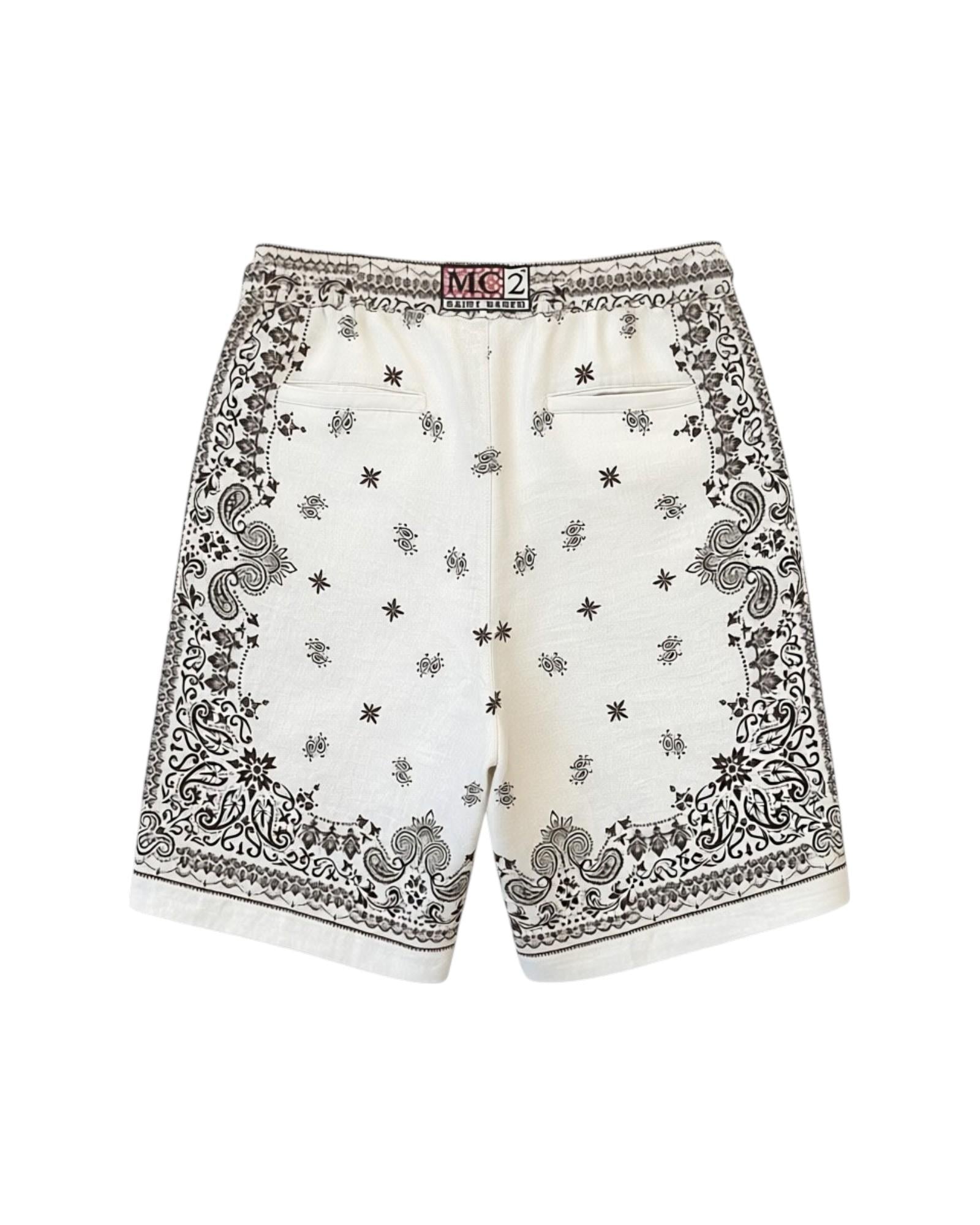 MC2 SAINT BARTH Bermuda MC2 SAINT BARTH uomo MRE000 407980L 11 Marseille Placed Linen Bandana Paisley Beige<BR/> MRE000407980L 11 