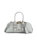 Pinko women's bag 105334A0QO Bowling Escape Bag light gray small leather