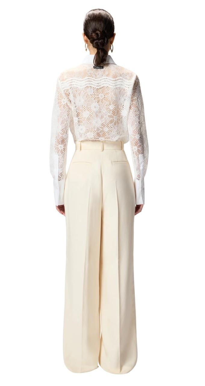 PINKO Pantalone Pinko donna 106918A2W6 C00 Brescello con piega stirata Panna<BR/> 106918A2W6 C00 