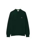 Maglione LACOSTE uomo AH3225 Verde lana girocollo maniche lunghe