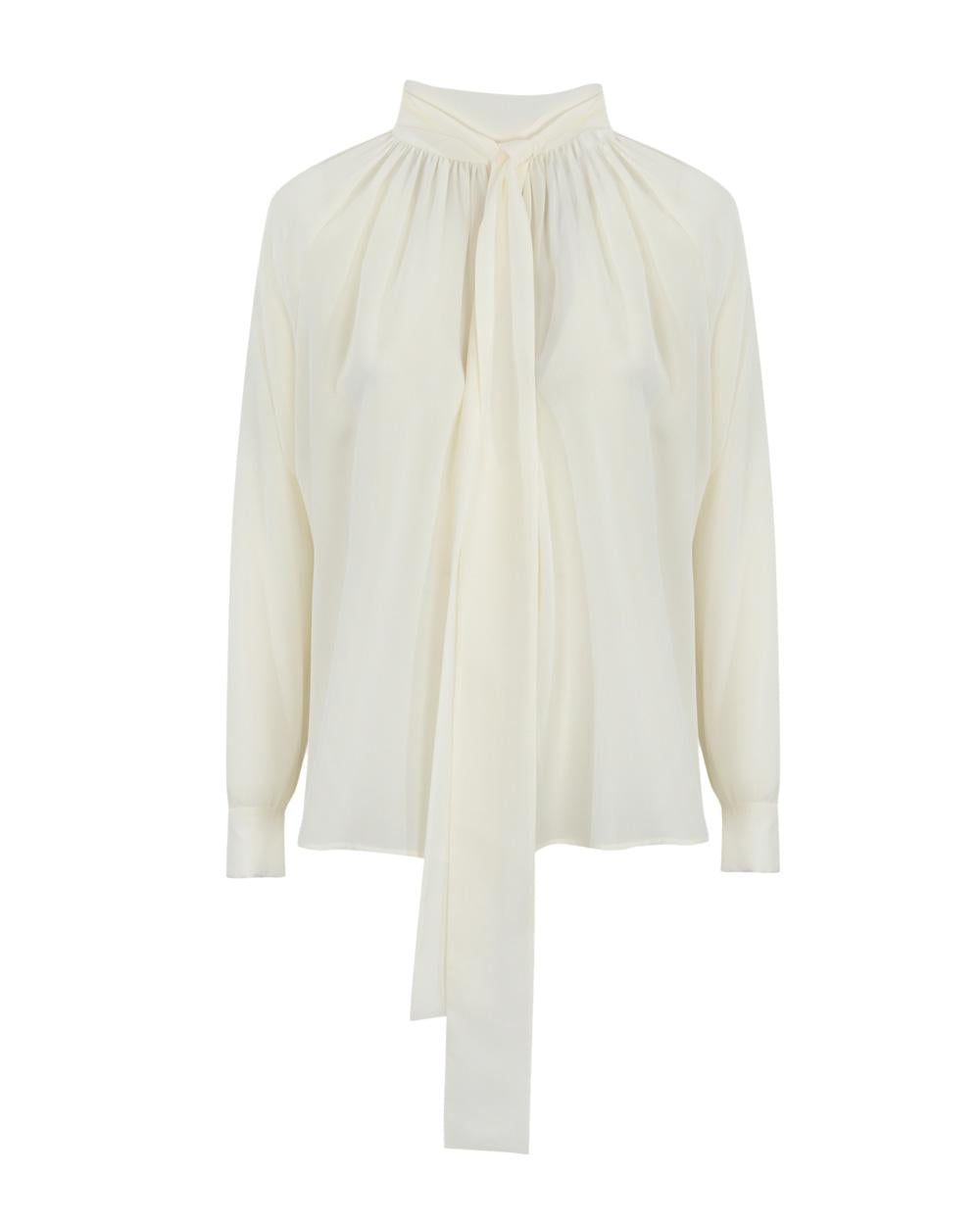 STUDIO Camicia Studio Max Mara donna Gaia 2516111041600 Bianca seta fusciacca scollo a goccia 2516111041600 001 