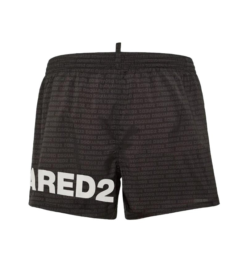 DSQUARED2 SWIMWEAR Costume Dsquared2  Swimwear uomo D7B5C5950010 nero logo all over D7B5C5950 010 