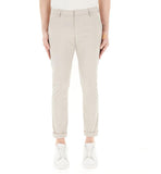 Dondup Gaubert men's trousers UP235PS0020 002 Beige slim chino gabardine logo
