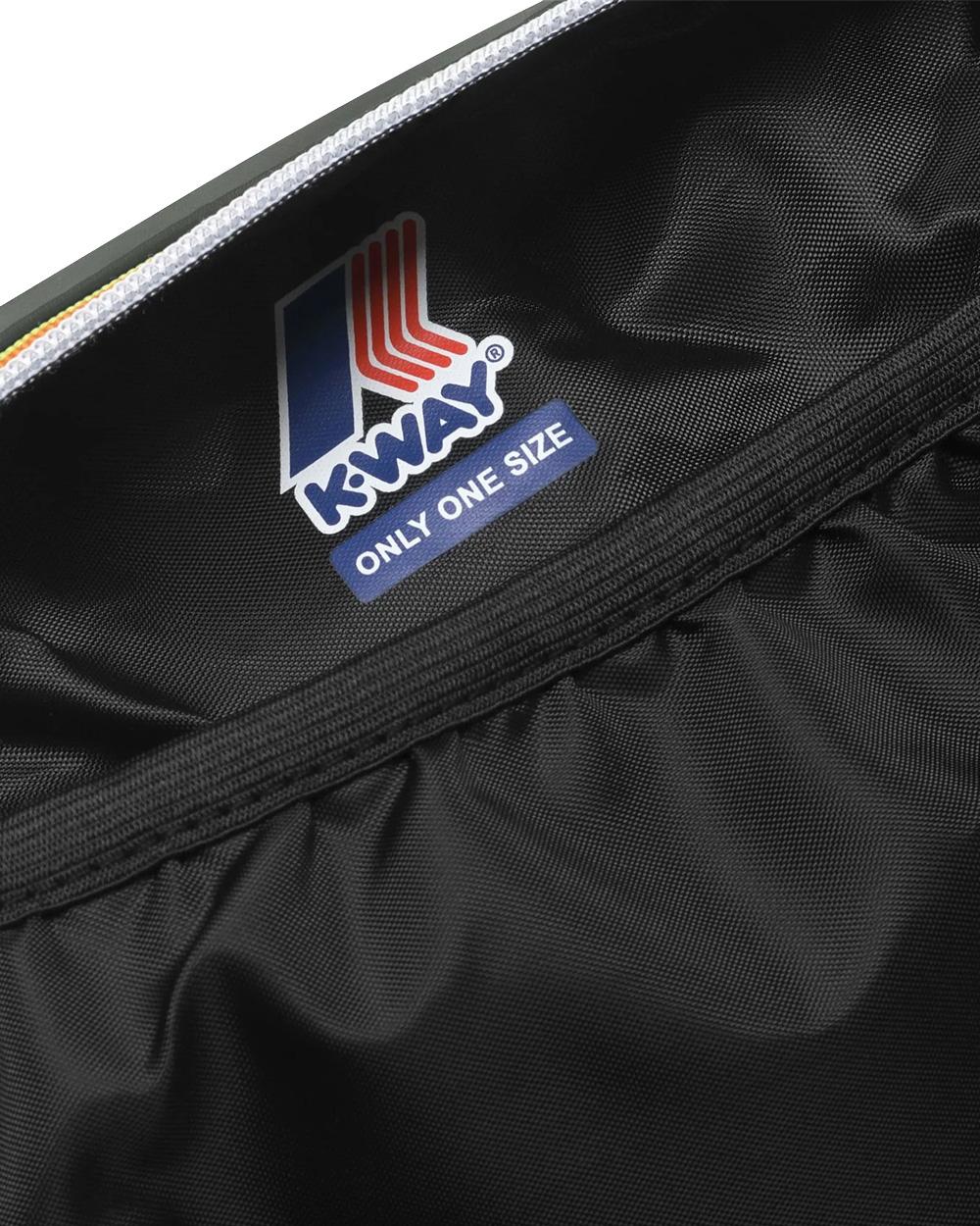 K-WAY Pochette K-WAY unisex K4127TW DEMU Verde impermeabile idrorepellente antivento tasca K4127TW WMR 