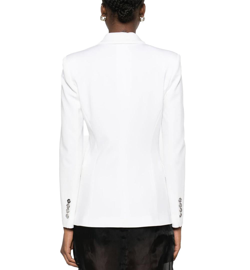 PINKO Blazer Pinko donna Signum 104903 A1L3 Bianco giacca monopetto collo rever scuba viscosa bottone 104903 A1L3 Z05 