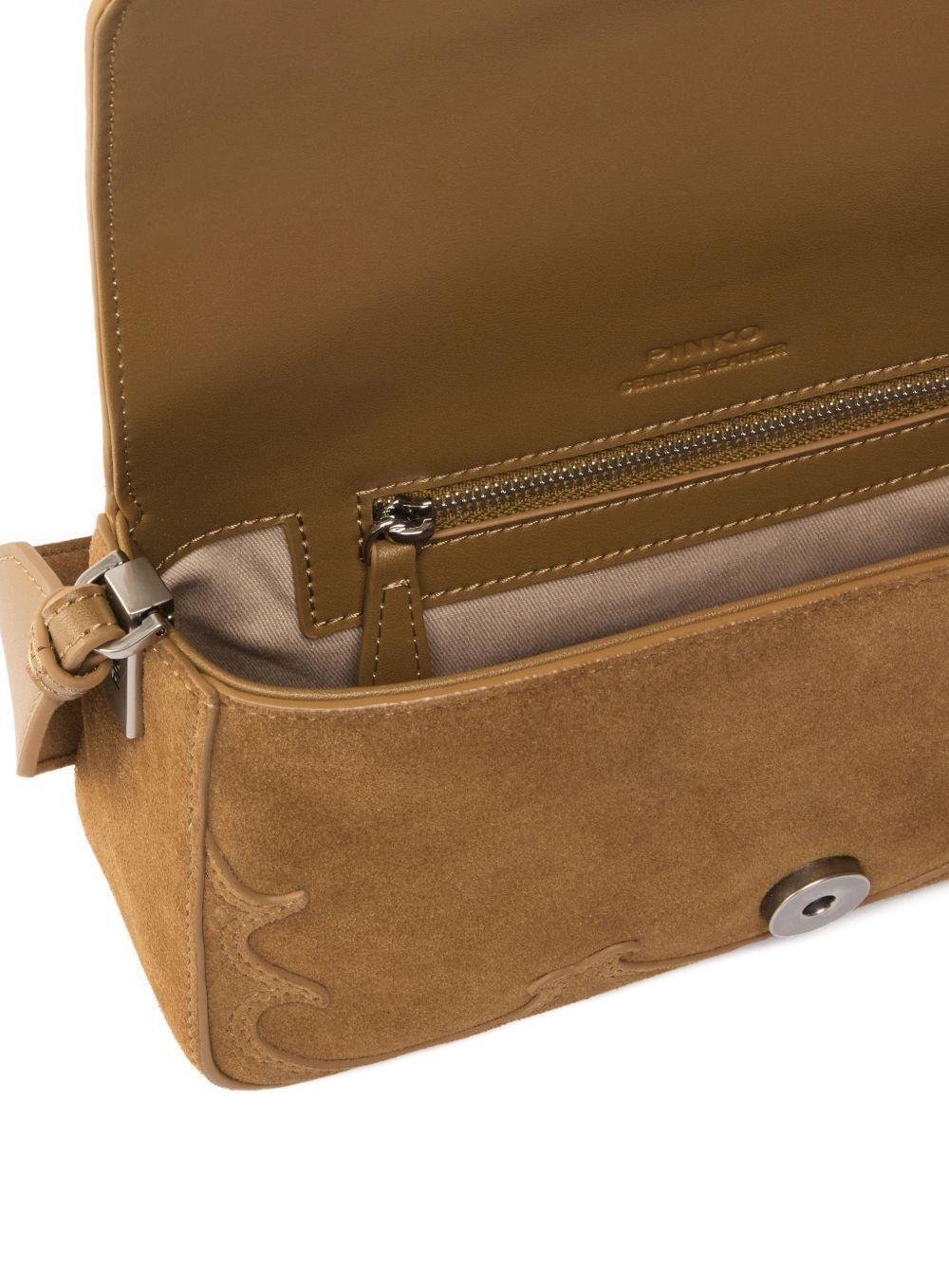 PINKO Borsa Pinko donna 106244A0F6L 22O Mini Love Bag One Slouchy in suede Beige<BR/> 106244A0F6 L22O 