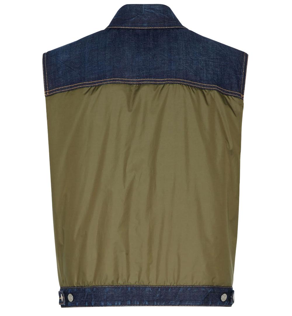 DSQUARED2 Smanicato Dsquared2 uomo S74FB0336S30664 navy verde militare dark urban wash denim puffer<BR/><BR/> S74FB0336S30664 966 