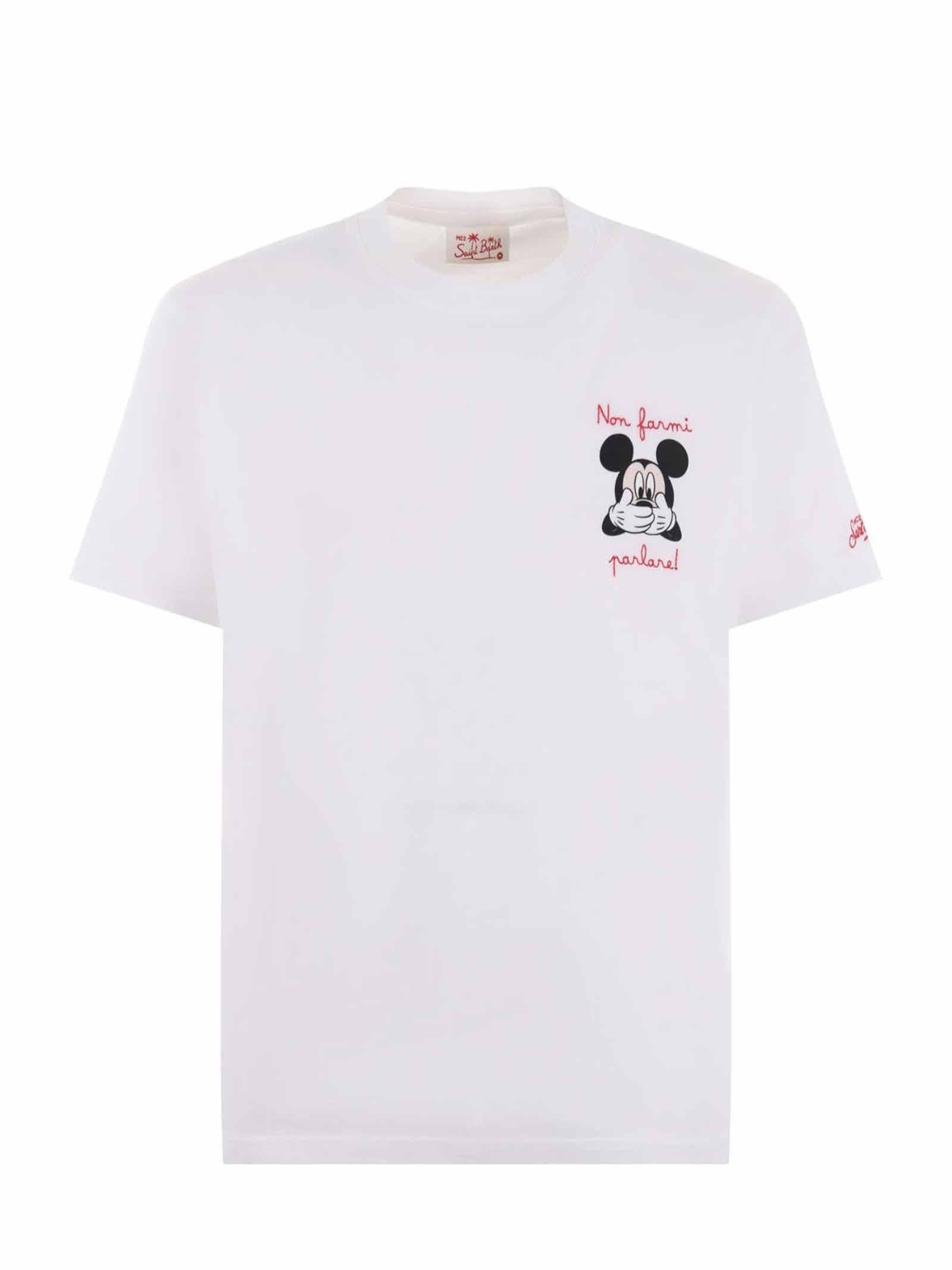 MC2 SAINT BARTH T-shirt MC2 SAINT BARTH uomo TSH00104801F Bianca girocollo maniche corte scritta TSH00104801F 01 