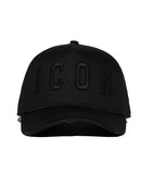 Dsquared2 men's hat BCM400105C00001M084 black icon embroidered black