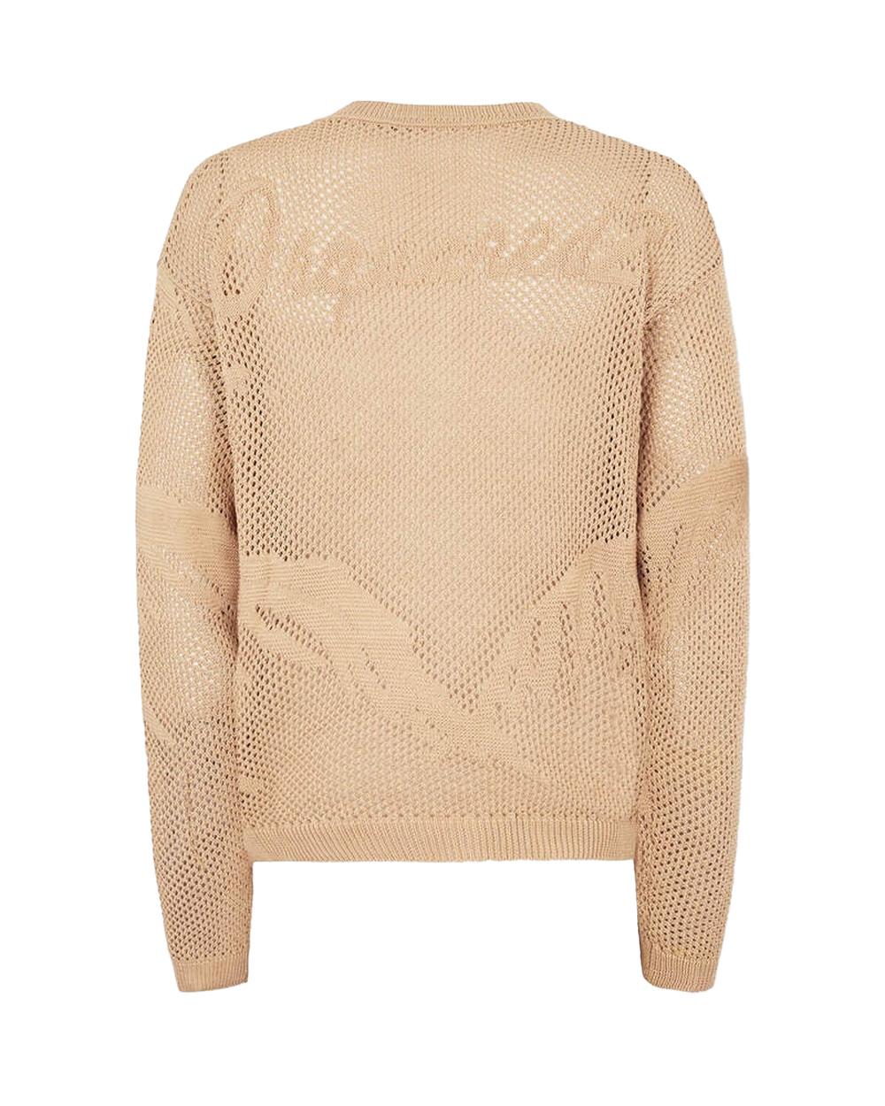 DSQUARED2 Maglia DSQUARED2 uomo S74HA1587D13186 Beige cotone traforato scollo a v logo <BR/> S74HA1587D13186 126 