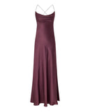 Pinko women's dress 106587A1Y5 Farro burgundy long satin slip dress