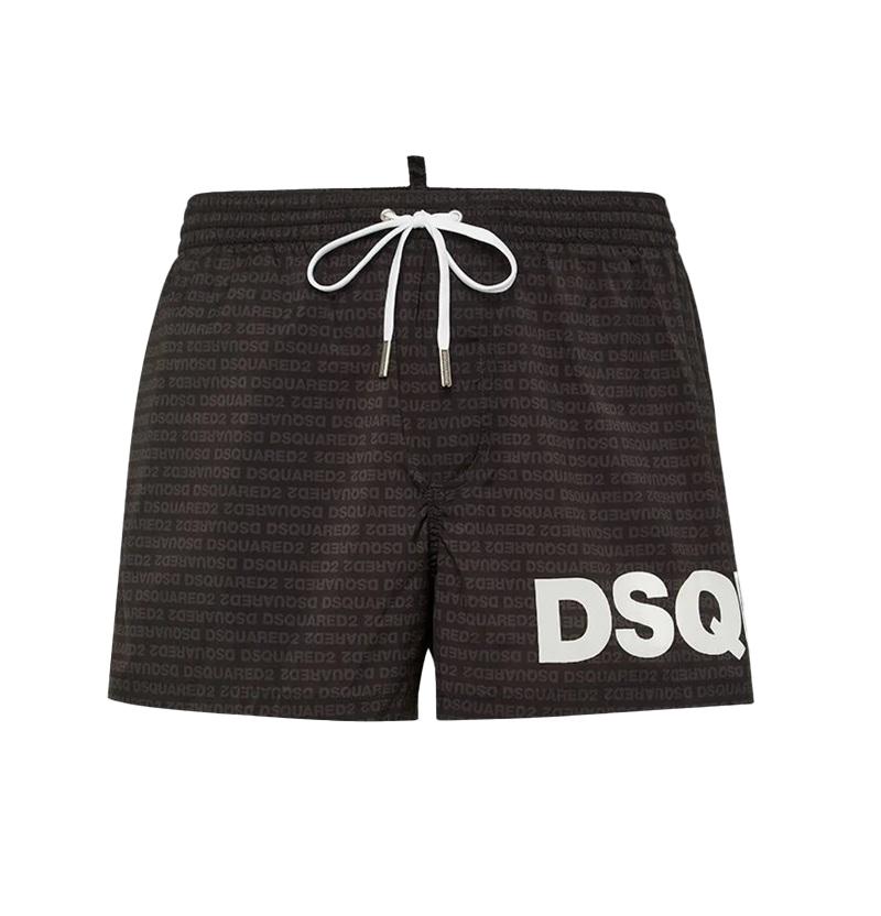 DSQUARED2 SWIMWEAR Costume Dsquared2  Swimwear uomo D7B5C5950010 nero logo all over D7B5C5950 010 