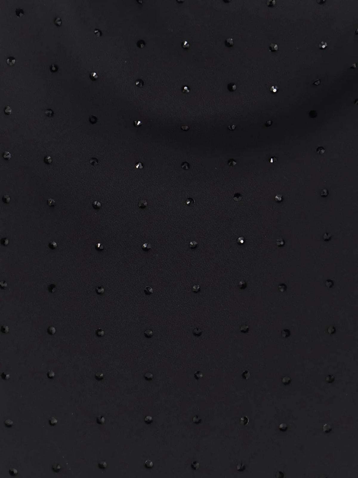 PINKO Abito Pinko donna 106299A32X Z99 Farro lungo in satin con strass Nero 106299A32X Z99 