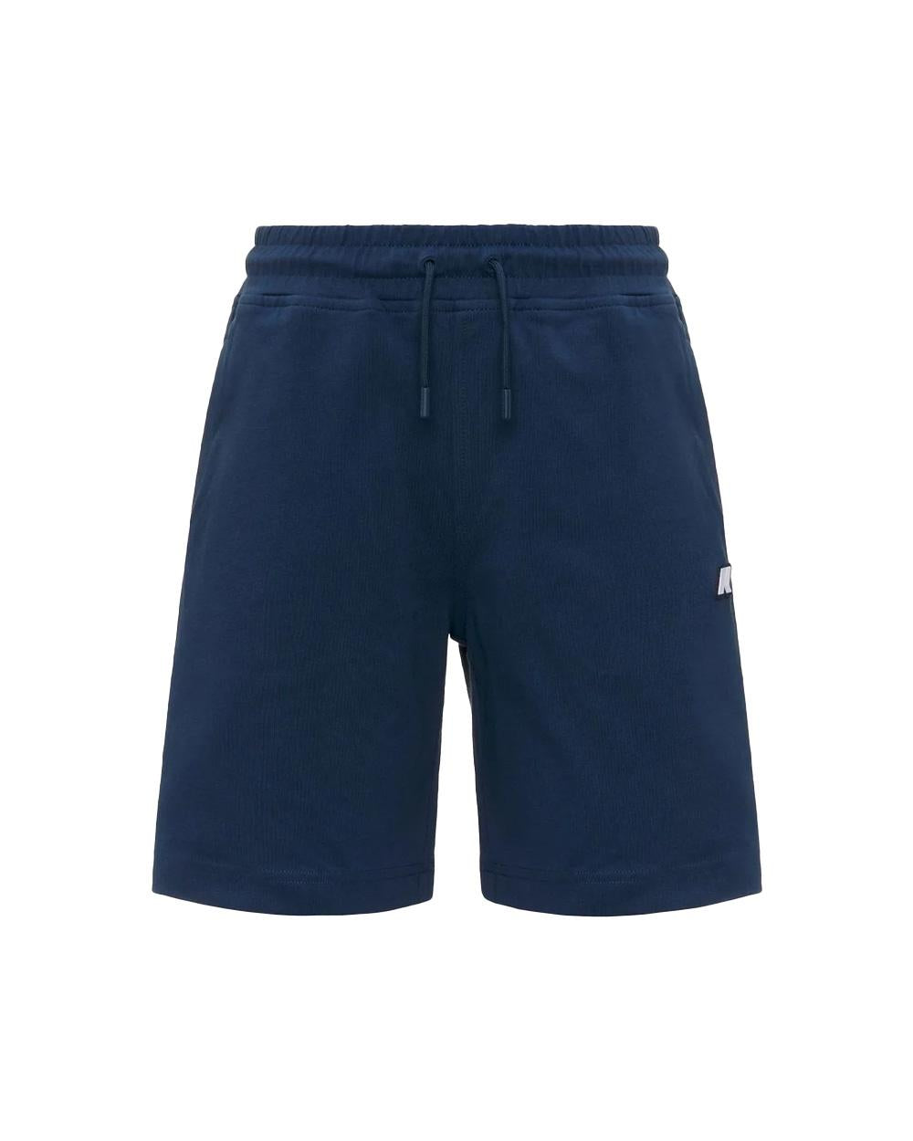 K-WAY Bermuda K-WAY bambino K6133VW P. ERIK JERSEY Blu cotone coulisse tasche vestibilità regolare K6133VW B67 