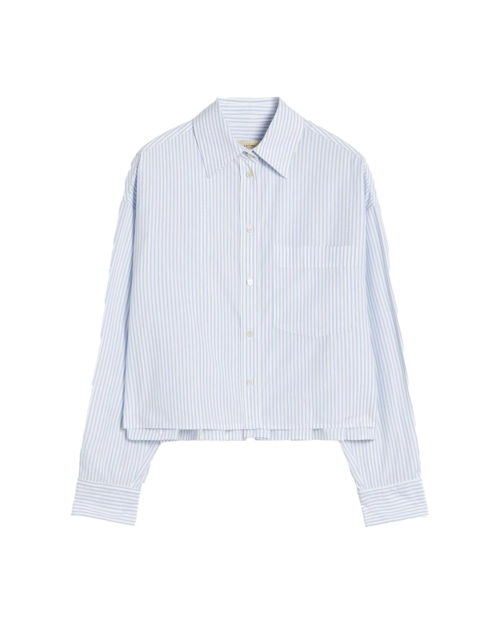 WEEKEND Camicia WEEKEND donna EDEN 2615111091600 Azzurra popeline cotone spacchi laterali colletto fondo squadrato<BR/> 2615111091600 034 