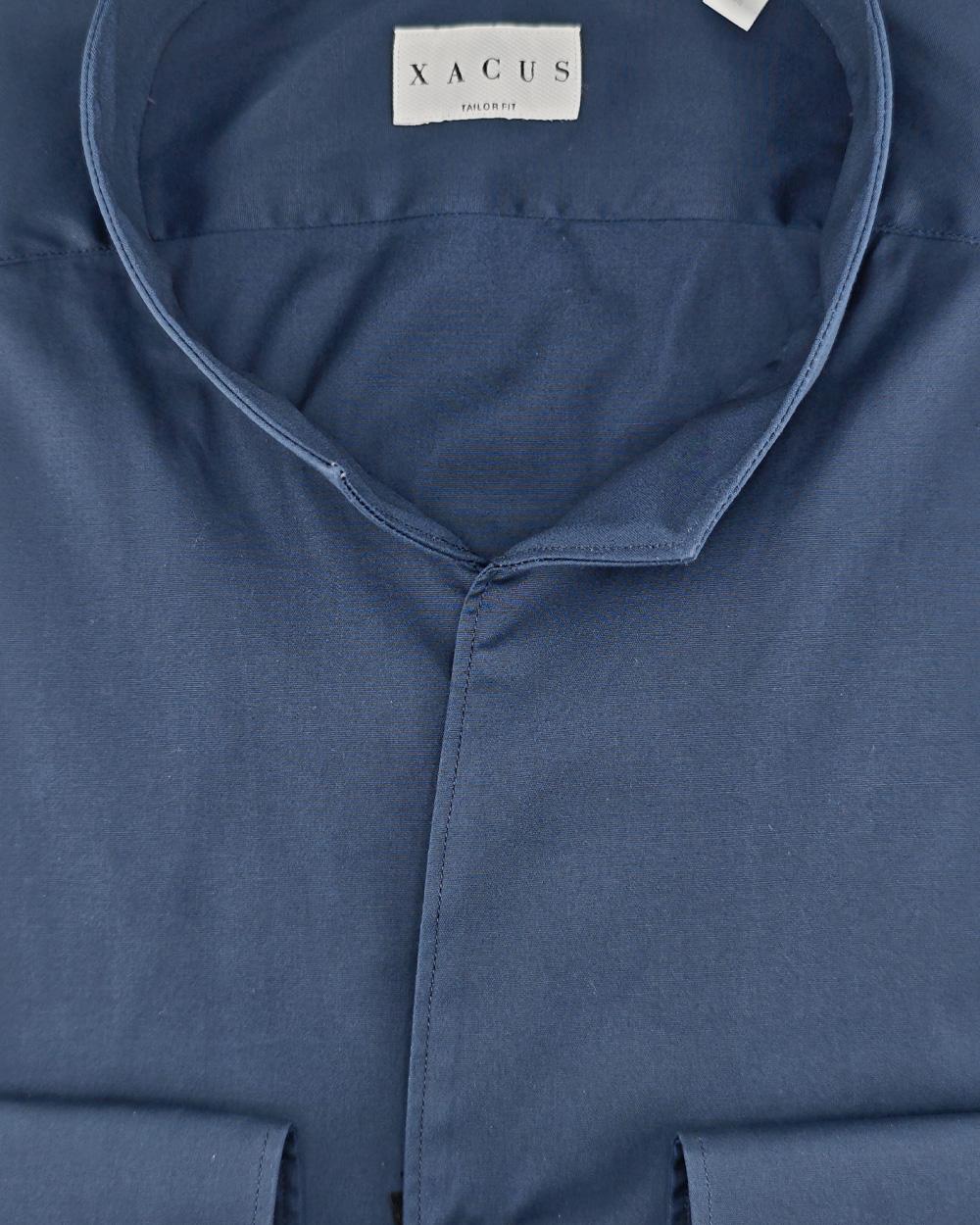 XACUS Camicia XACUS uomo 541ML16113 Blu collo francese trama diagonale bottoni 541ML16113 002 