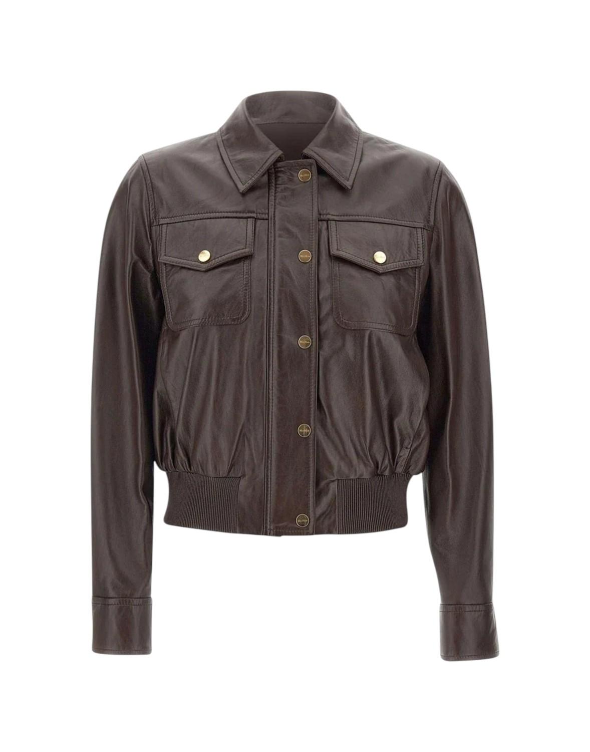 STUDIO Giacca Studio donna 2616441011600 002 Biada in pelle Marrone 2616441011600 002 