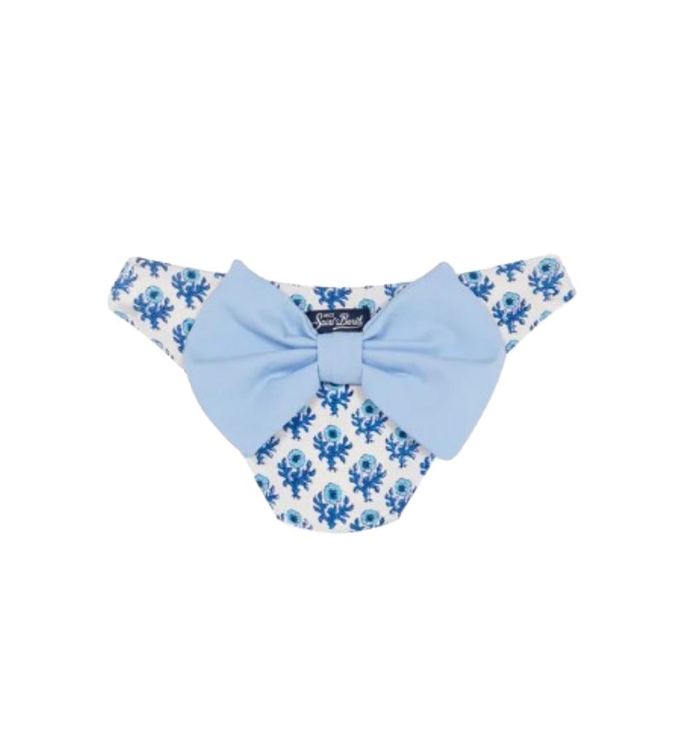 MC2 SAINT BARTH Costume bambina Madame MC2 Saint Barth 00152H Bianco fiori fiocco stampa all over vestibilità regolare MADAME00152H 10 