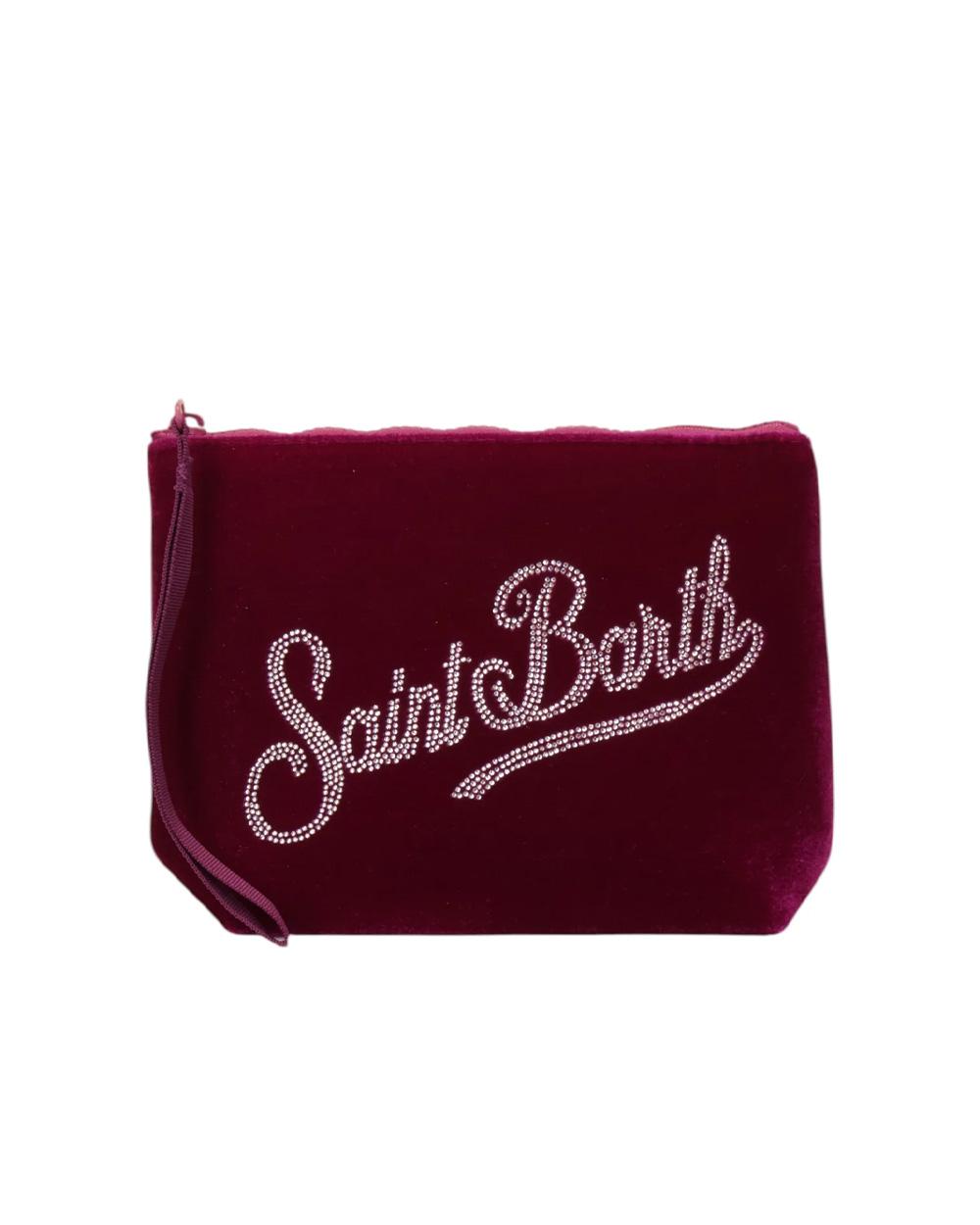 MC2 SAINT BARTH Pochette MC2 SAINT BARTH unisex Aline Velvet ALI001400268L Viola effetto ciniglia zip ALI001400268L 79 