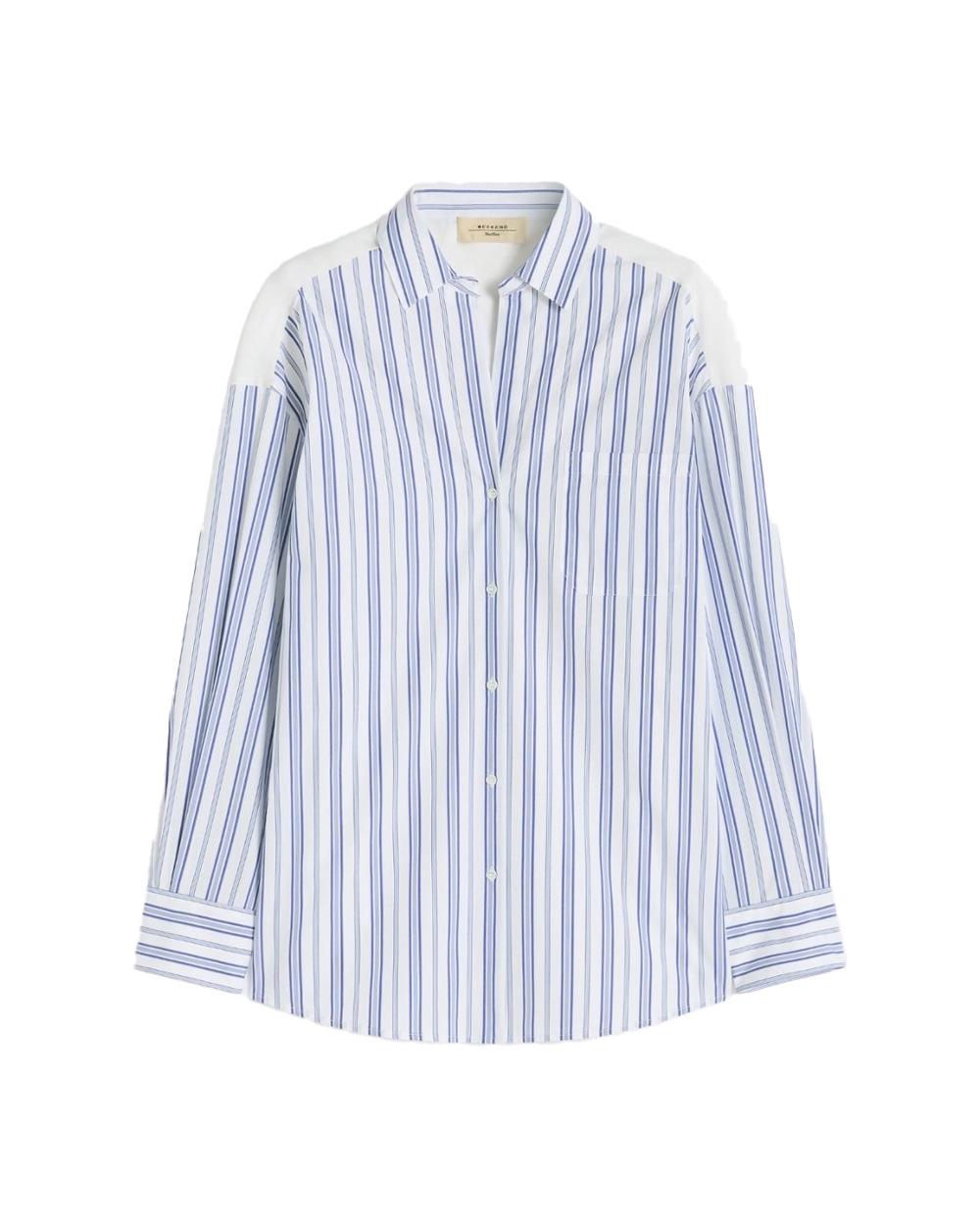 WEEKEND Camicia WEEKEND donna TESSILE 2615111012600 Blu popeline cotone colletto scollo a v bottoni taschino spacchi laterali 2615111012600 050 