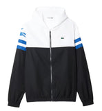 Giacca Lacoste uomo BH4776 Nera blu azzurro bianco taffetà a rombi tasche coccodrillo