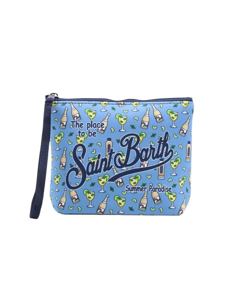 MC2 SAINT BARTH Pochette MC2 SAINT BARTH uomo ALINE ALIN00100070L Azzurra stampa hugo logo zip ALIN00100070L 33 